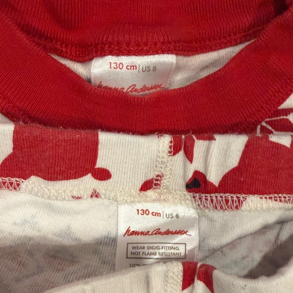 Hanna Andersson sz8/130cm holiday reindeer, long pajamas, cotton - Picture 6 of 6